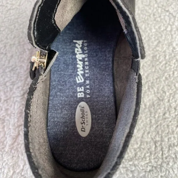 Dr Scholls Be Energized Rate Zip Bootie Black Sz 6.5 M - Picture 10 of 13